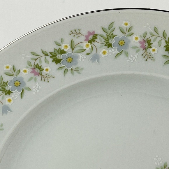 Johann Haviland Forever Spring Dinner Plate‎ Pastel Flowers Silver Rim 10" - Picture 2 of 5